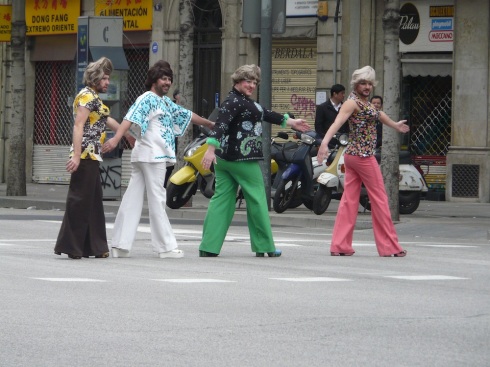 Some of Barcelona's colourful people